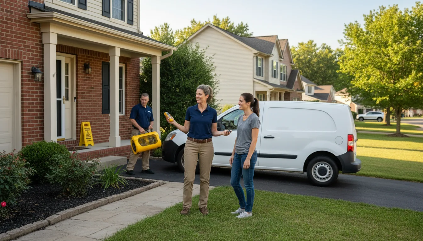 Residential water damage restoration in Poplar Grove, AR